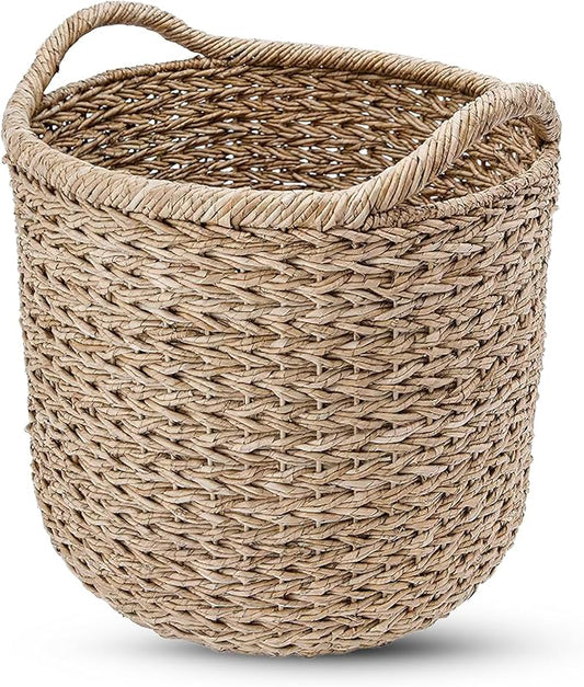 KOUBOO Large Decorative Seagrass Storage Basket, Handmade, Seagrass Basket, Living Room, Blankets, Toy Bin, Extra Storage, Decorative Storage, Laundry Basket, Linens