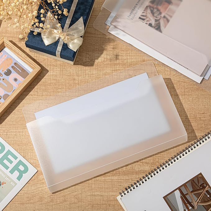 Feifeiya 2 Pcs Magnetic File Folder Wall Hanging Holder Large Pocket Paper Magazine Mail Organizer for Refrigerator Classroom Locker Whiteboard