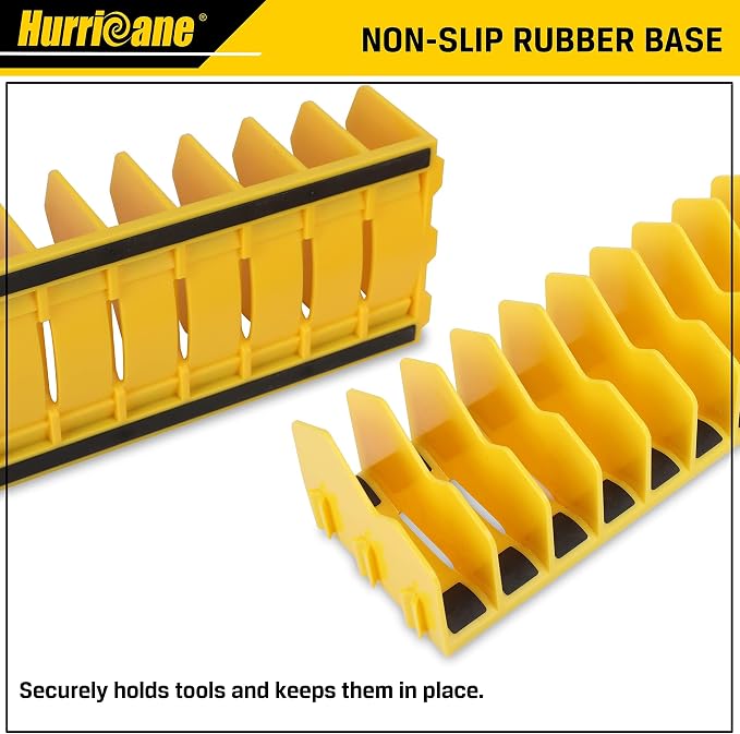 HURRICANE 2-Pack Plier Organizer Rack, 20-Slot Tool Box Organizer with Non-Slip Base, Extendable Drawer Storage for Pliers, Cutters & Hand Tools, Fits 3" High Drawers, Toolboxes and Workbenches