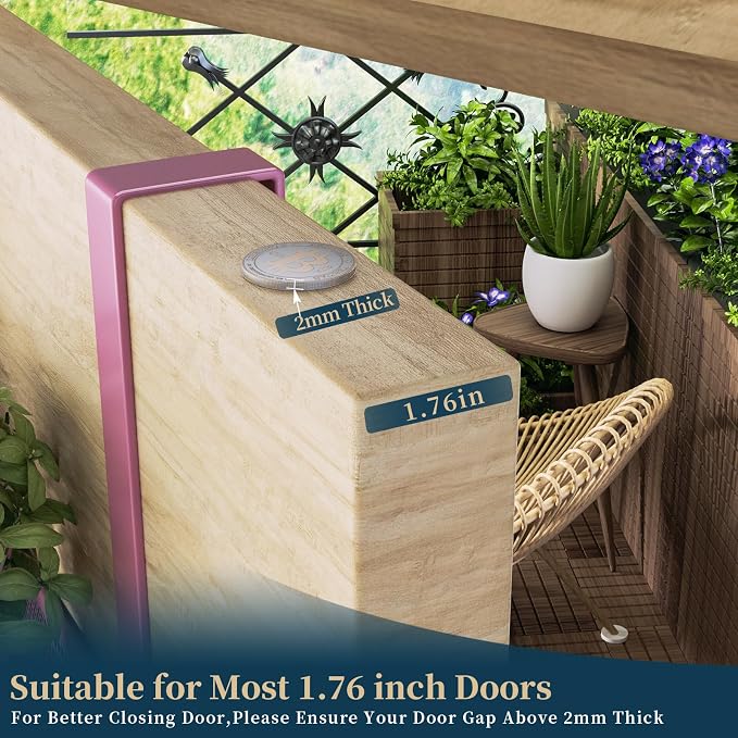 Consumest Over The Door Hooks Organizer - 3 Tier Door Hanger with 9 Coat Hooks & 2 Mesh Basket, Back Storage Organizer Hanging Towels for Bathroom, Bedroom, Pink