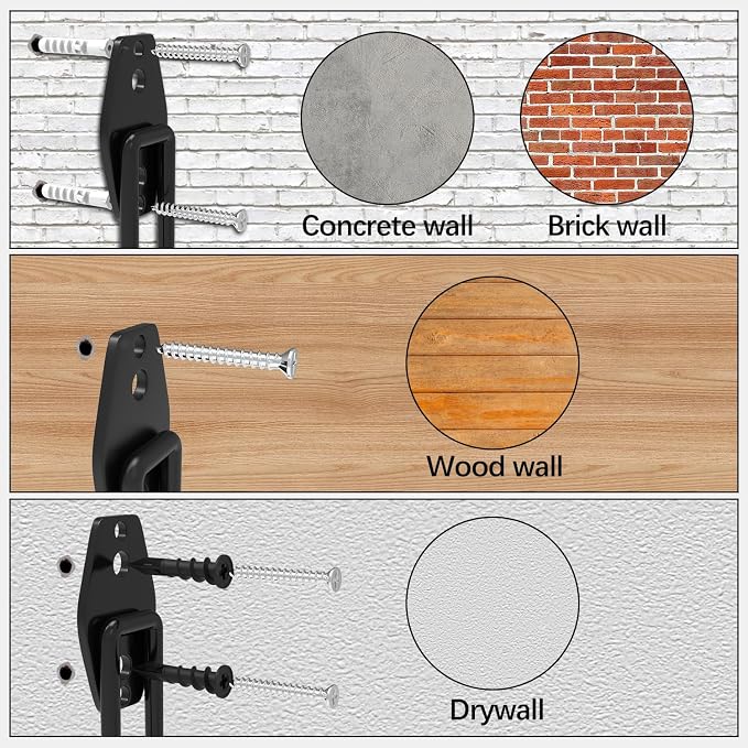 3-H Heavy Duty Garage Hooks, 20 Pack Wall Storage Organizer,Gray | Multi-Purpose Garage Hooks to Organize Garden Lawn Tools, Sports Gear, Ladders, Power Tools & Outdoor Hoses