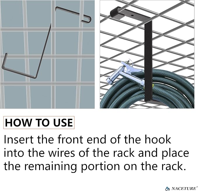 Bike Hangers for Garage Ceiling Racks, 2 Pack Storage Hooks | Z Style For garage ceiling racks to store bicycles, ladders and garage accessories.