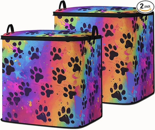 2pcs blanket storage bag for under bed,closet organizers 95L | quilt duvet sweater sheet bedding pillow clothes storage for closet,dorm moving essentials containers with portable handles