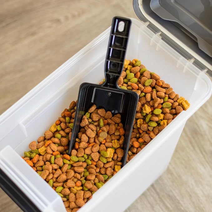 IRIS USA Dog Food Storage Container, Up to 13 lbs, Dark Gray, Made in USA | Includes 2-Cup Scoop, Airtight Seal, BPA-Free, Bird Seed, Cat food, Treats, Keeps Kibble Fresh, Pellets