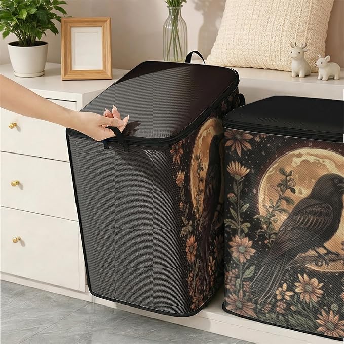 2pcs blanket storage bag for under bed,closet organizers 95L | clothing sweater sheet bedding comforter duvet quilt pillow toy storage bags with lids,dorm room essentials for containers