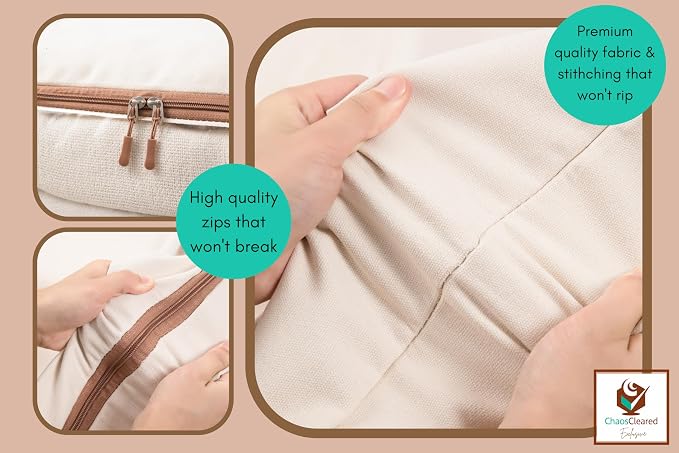 100% Cotton Cashmere & Wool Storage Bag – Breathable Sweater Storage Bag for Cashmere, Wool, Knitwear & Delicate Garments – Dust & Moisture Protection