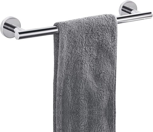 Nolimas Polished Chrome Bath Towel Bar Single Bars Towel Rack Rod Classic Wall Mounted Stainless Steel Bathroom Towel Bar Toilet Kitchen Towel Shelf Single Layer,16inch