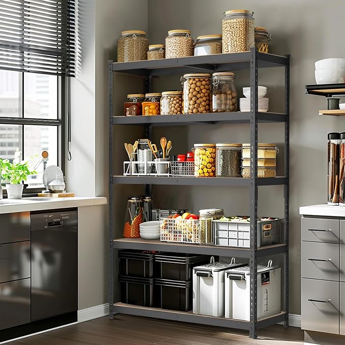 WORKPRO Shelving with MDF Board, 35-3/10”W x 17-1/2”D x 72”H, 1650LBS Load