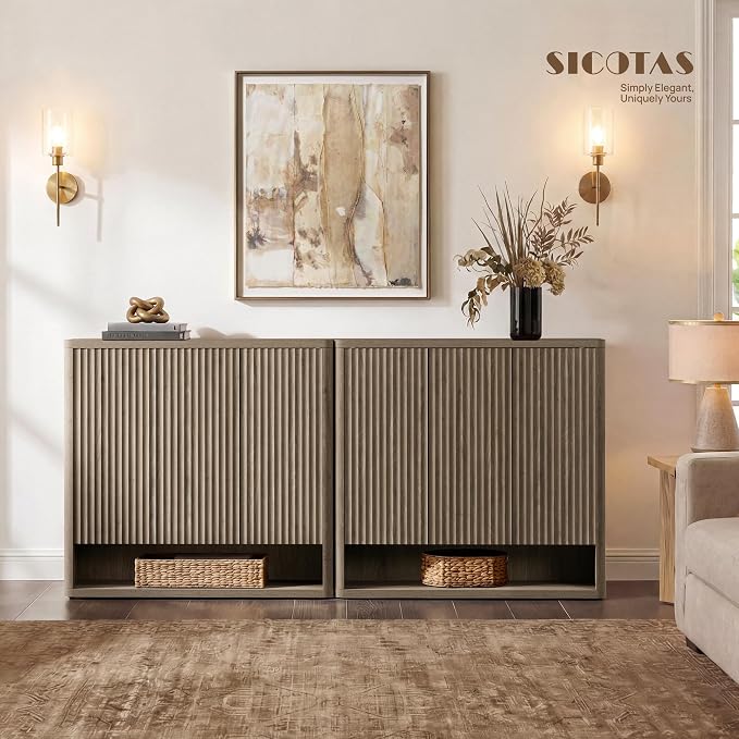 SICOTAS Shoe Cabinet 94.4" Wide Freestanding Hidden Shoe Storage Cabinet with 6 Doors & 8 Adjustable Shelves Tall Modern Shoes Rack Organizer Cabinets Storage for Entryway Hallway Living Room Entrance
