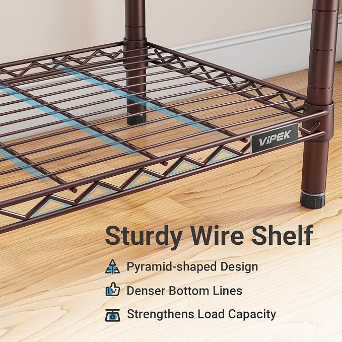 VIPEK Classic V6 Wire Garment Rack, Dynamic Closet System Adjustable | Bronze Heavy Duty Metal Freestanding Clothing Rack 850lbs Capacity, 6FT Wide Closet Organizer System for Bedroom