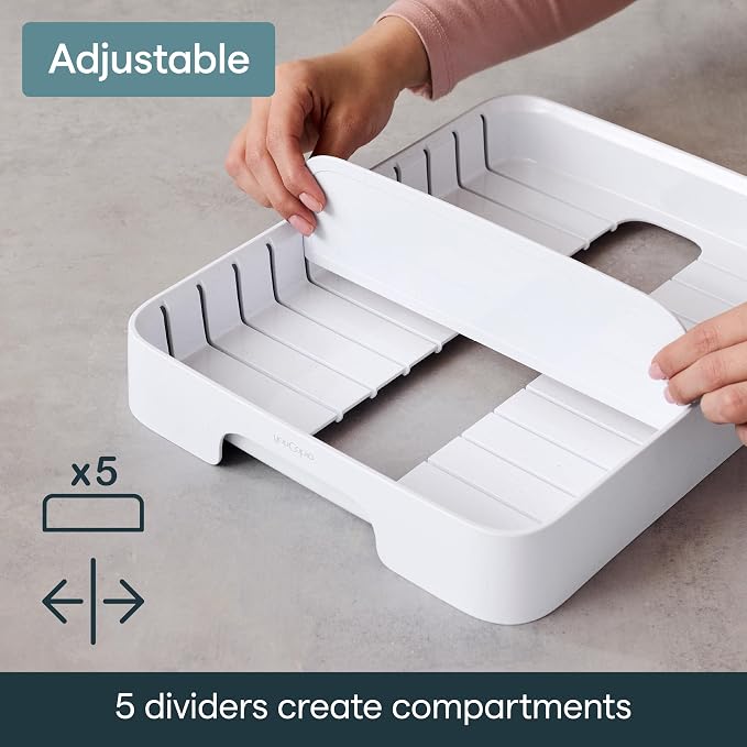 YouCopia StoraLid 24 Container Lid Organizer, Adjustable Plastic Lid Holder