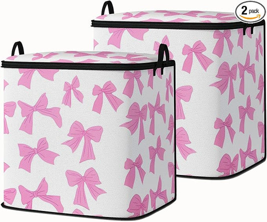 2pcs blanket storage bag for under bed,closet organizers 95L | quilt duvet sweater sheet bedding pillow clothes storage for closet,dorm moving essentials containers with portable handles