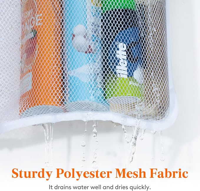 Lifewit Cruise Essentials Shower Caddy Must-Have, 7 Pockets Hanging Bathroom Organizer with Quick-Dry Mesh, Portable Shower Bag to Storage Soap, Shampoo, for RVing, Travel, Camping, White, 2 Packs