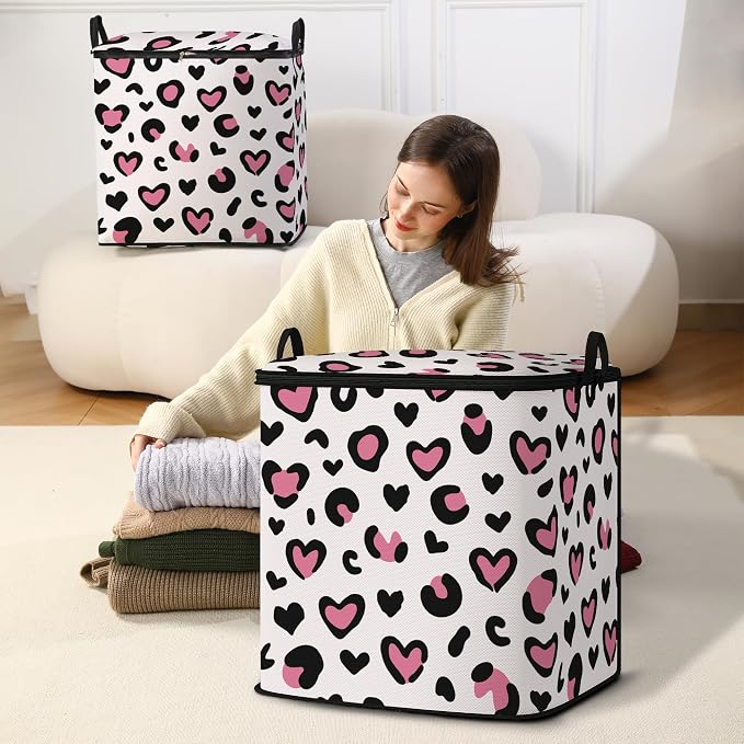 2pcs blanket storage bag for under bed,closet organizers 95L | clothing sweater sheet bedding comforter duvet quilt pillow toy storage bags with lids,dorm room essentials for containers