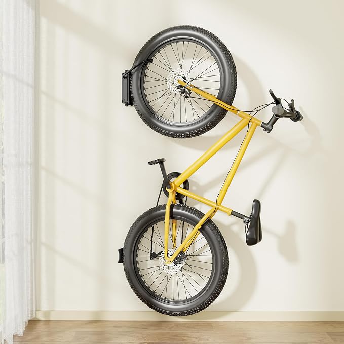 monTEK Swivel Bike Wall Mount for Fat Tire, Up to 4.5" Tire Width, 1 Pack | Swivel Bike Wall Hanger, Holds Up to 77lbs, Space-Saving Bike Rack, Heavy Duty Bike Storage for Garage Tool Room Storehouse