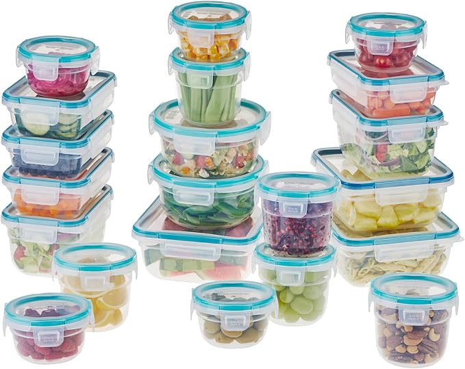 Snapware Plastic Total Solution (21-Pack) Large Food Storage Containers Set, Meal Prep Containers with Plastic BPA-Free Lids & 4 Locking Tabs, Microwave, Dishwasher, and Freezer Safe
