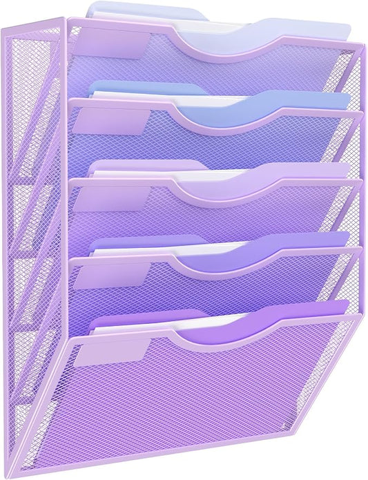 Kuntine.B Wall File Organizer Office Hanging Magazine Holder Wall File Organizer for Office Home