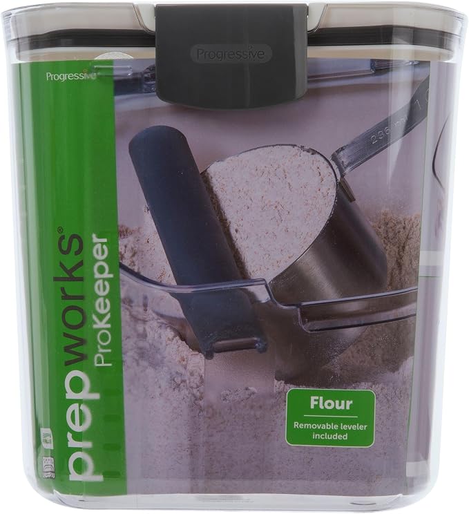 ProKeeper Flour Storage Container, 4-Quart Capacity, Includes Leveling Bar for Mess-Free Measuring | Includes Leveling Bar for Mess-Free Measuring, BPA-Free and Dishwasher Safe