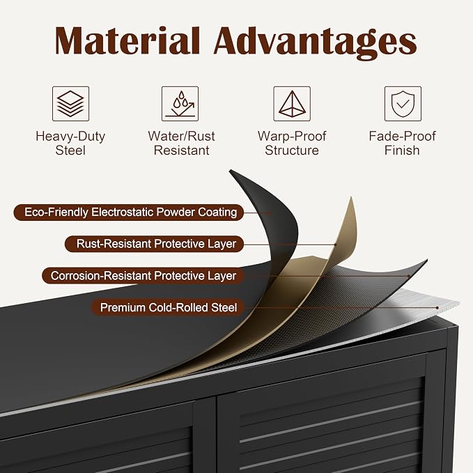 SteeLoong 90" Metal Storage Cabinet with Doors and 5 Adjustable Shelves | Kitchen Pantry Cabinet,Black Tall Freestanding Cupboard with Gold Handle,Steel Garage Cabinets for Tool,Office,Kitchen,School