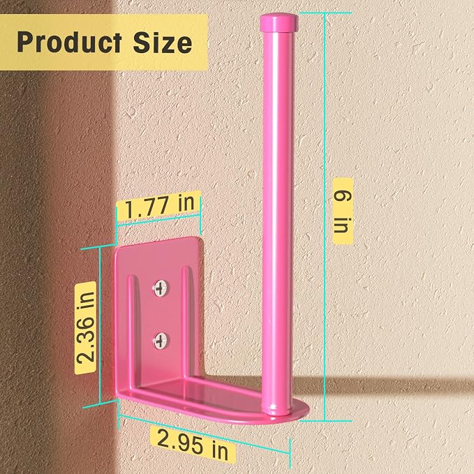 Durmmur Stainless Steel Hat Organizer, Hat Rack for Wall,Each Holds 15 Hats | 2P Strong Adhesive/Wall Drilled Hat Holder, Hat Hooks, Hat Hanger Baseball Cap Organizer for Door,Bedroom,Closet(Pink 6 in)