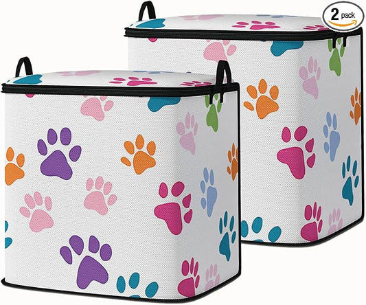 2pcs blanket storage bag for under bed,closet organizers 95L | clothing sweater sheet bedding comforter duvet quilt pillow toy storage bags with lids,dorm room essentials for containers