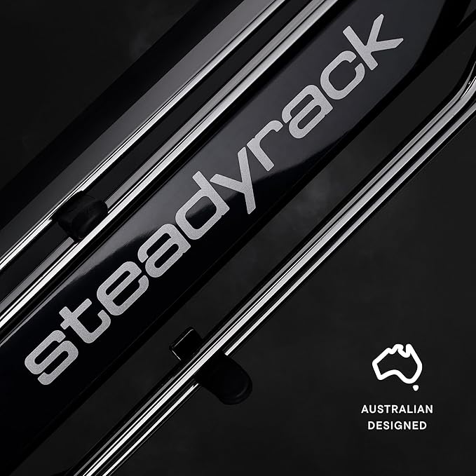 Steadyrack Fat Bike Wall Mount, Vertical Bike Storage for Garage, Shed | ProFlex Fat fits fat tires 2.8 to 4.5 in wide, wheels 20 to 29 in. Chrome-plated steel holds 121 lb, folds flat.