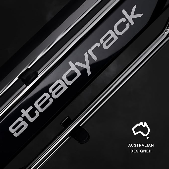 Steadyrack Swivel Bike Rack Wall Mount, Vertical Storage for Heavy eMTB | ProFlex Wide holds rugged eMTB and mountain bikes to 121 lb. Roll-in, roll-out, includes GearMate SteadySpine.