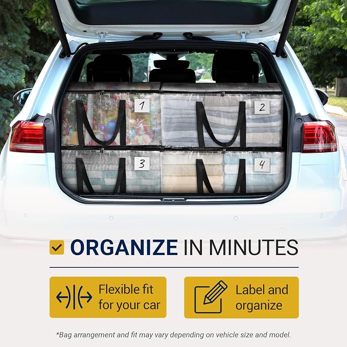 Reli. Moving Bags Heavy Duty (4 Pack) | Clear, Extra Large Totes | For Storage & Packing | Small Space & Dorm Room Essentials | Packing Bags w/ Handles & Zippers | Alternative to Moving Boxes