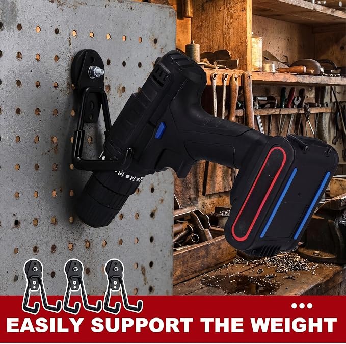 Landhoow 30 Pcs Large Magnetic Hooks Heavy Duty Garage Magnet Hooks Strong Storage Utility Magnetic Hangers with Anti Slip Rubber Coating for Indoor and Outdoor Hanging (Black)