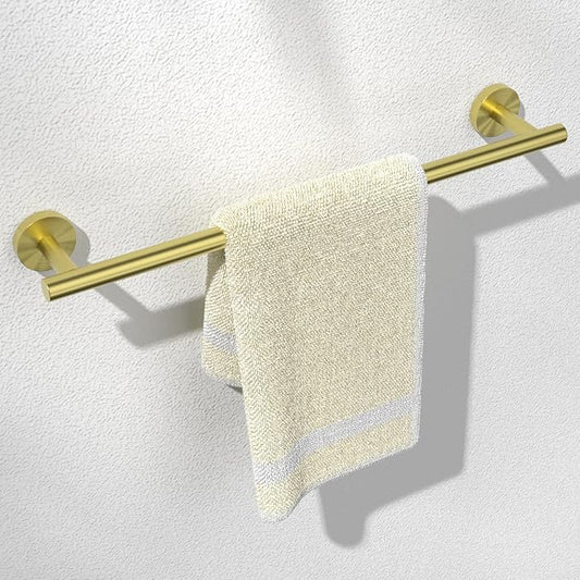 HITSLAM Gold 18 Inch Towel Bar for Bathroom, SUS304 Stainless Steel Bathroom Towel Rack Wall Mounted, Modern Home Decor Bath Towel Holder with Hardware Accessories (Total Length 19.8 Inch)