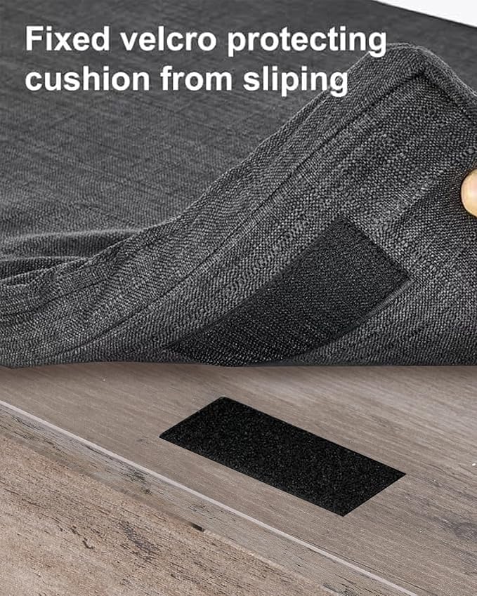 Homleke Shoe Storage Bench, 4 Doors & Thickened Padded Seat Cushion | 2-Tier Shoe Bench, Entryway Bench, Adjustable Shelf, 13.8" D x 45.3" W x 18.5" H, for Living Room, Bedroom, Greige