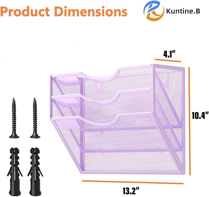 Kuntine.B Wall File Organizer Office Hanging Magazine Holder Wall File Organizer for Office Home