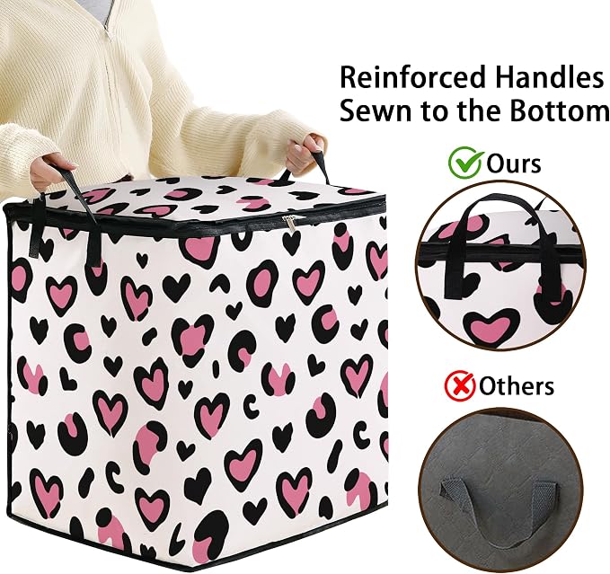 2pcs blanket storage bag for under bed,closet organizers 95L | clothing sweater sheet bedding comforter duvet quilt pillow toy storage bags with lids,dorm room essentials for containers