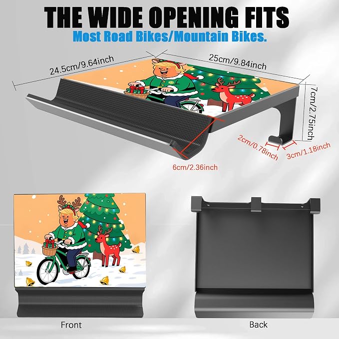 Bike Wall Mount - Heavy Duty Horizontal Indoor Bike Storage Garage Rack | with Holds a Helmet and Shoes Hanger, Space Saving Wall Bicycle Mount for Road, Mountain & Hybrid Bikes, Max 66 lbs