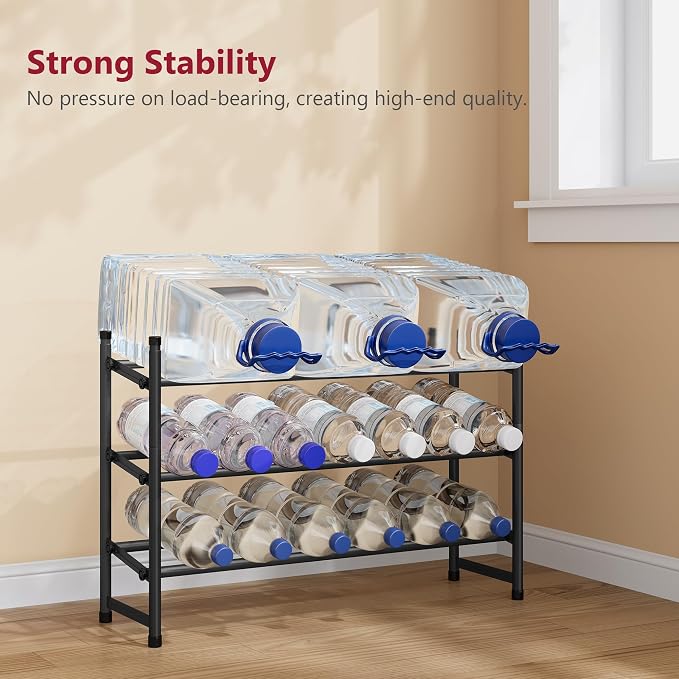 Expandable Shoe Rack for Closet 3 Tier, 28“-41“Stackable, Black | Adjustable Shoe Organizer Closet Shoe Rack Floor, Metal Shoe Shelf Storage for Entryway, Closet, Garage, Front Door Entrance