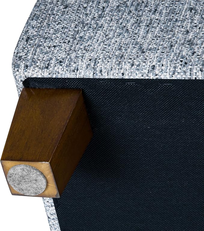 HomePop Ainsley 40" Storage Ottoman Bench - Blue Gray Woven Fabric