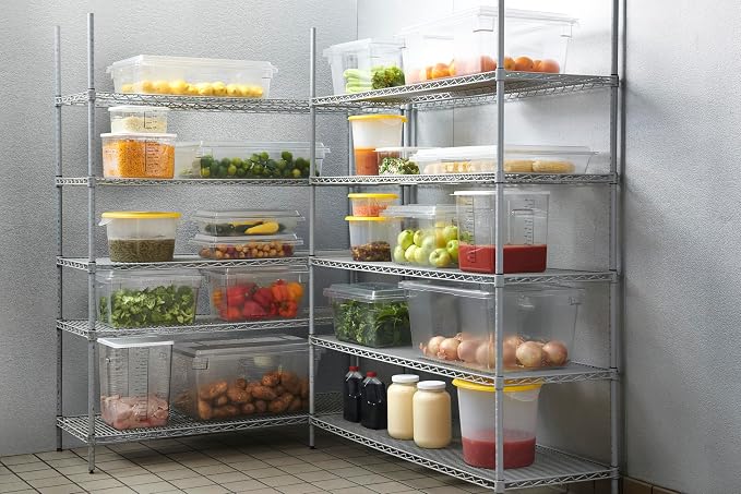 Rubbermaid Commercial Products Polycarbonate Food Storage Box/Tote, 3.5 Gallon, Clear, for Restaurant/Kitchen/Cafeteria
