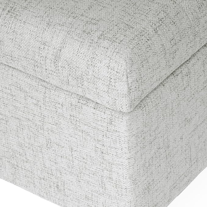 HomePop 48" Modern Tufted Storage Bench - Gray Woven