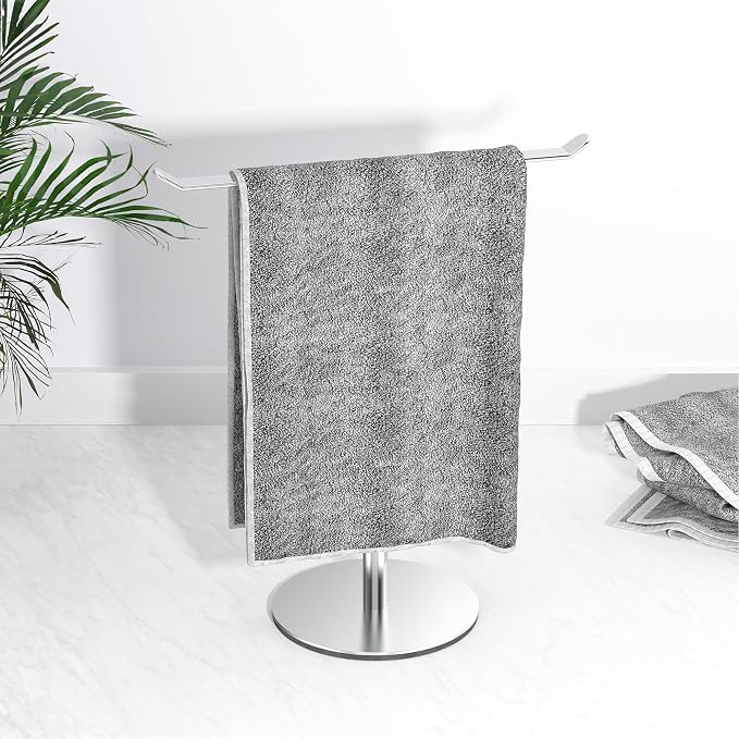 Towel Rack T-Shape Hand Towel Holder for Bathroom,Headband Holder Organizer and Bathroom Towel Racks,Kitchen Towel Rack Silver Hand Towel Holder