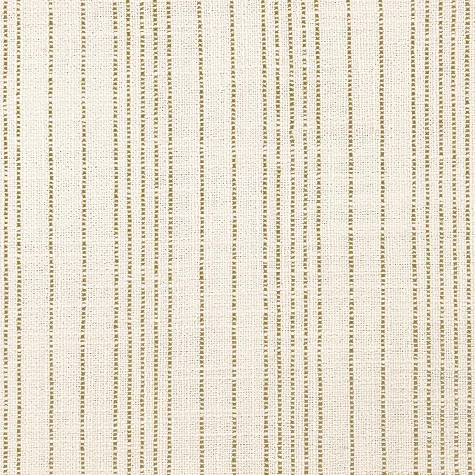 Spatial Order 24" Dinah Collection Storage Ottoman - Cream Marigold Pinstripe Fabric