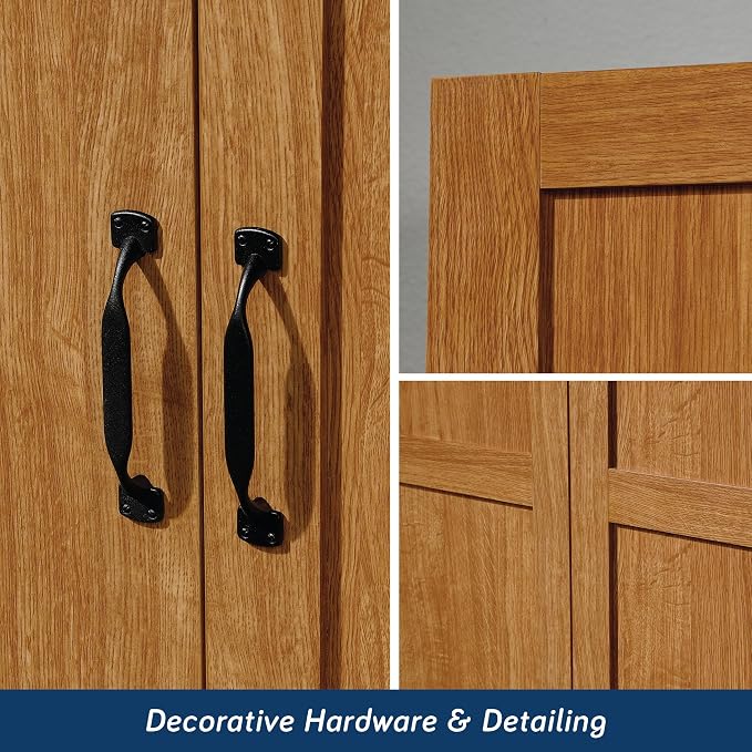 Sauder Select Storage Cabinet, Pantry Cabinet Kitchen Storage with Adjustable Shelves, Bathroom Storage Cabinet, in Highland Oak