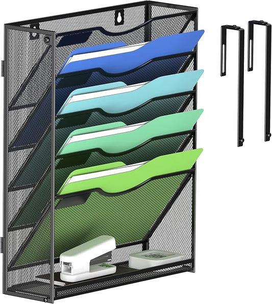 Kuntine.B Wall File Organizer Office Hanging Magazine Holder Wall File Organizer for Office Home