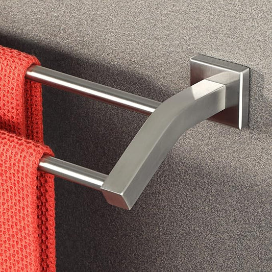 Alise Double Towel Bar, 16" Double Towel Racks for Bathroom, Brushed Nickel | Quick Drying Bathroom Towel Holder, SUS304 Stainless Steel Towel Hanger Wall Mounted, Useable Length 14.9"