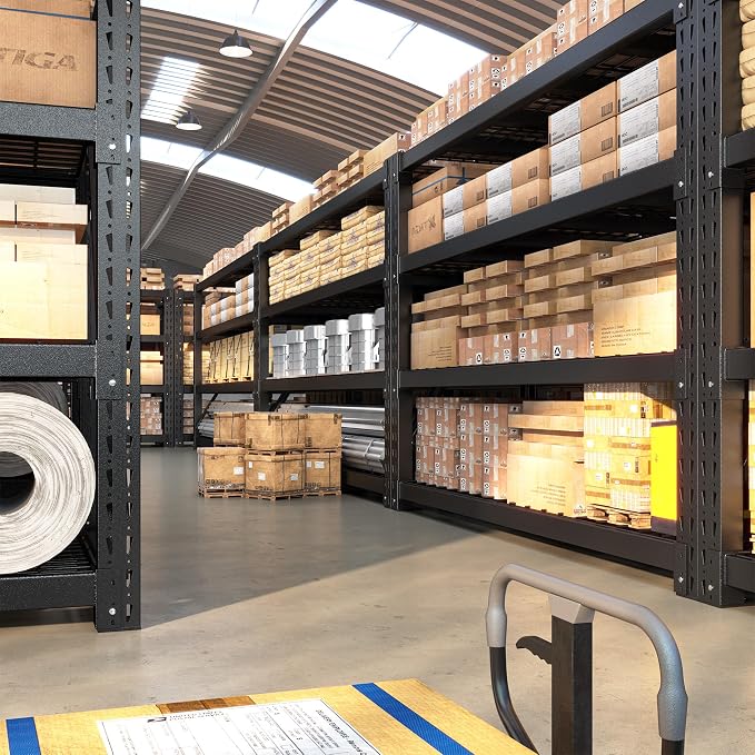 Bepatio 9400LBS Garage Shelving Heavy Duty, 72'H Storage Shelves Metal Shelving Unit, 4Tier Storage Rack Shelf,Adjustable Industrial Shelving for Warehouse Commercial,72'Hx68'Wx23.7'D,2PCS