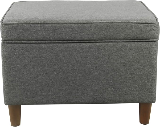 Spatial Order 24" Dinah Collection Storage Ottoman - Cool Light Gray
