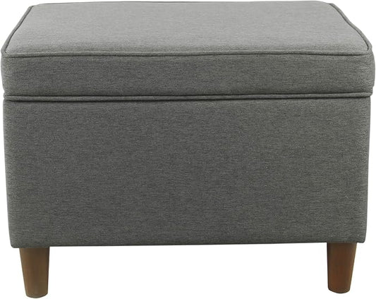Spatial Order 24" Dinah Collection Storage Ottoman - Cool Light Gray