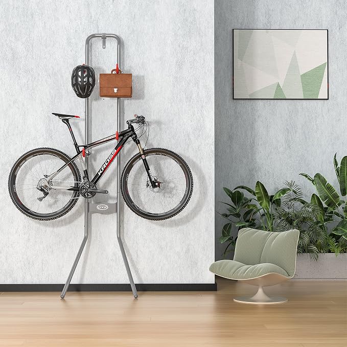 CXWXC 2 Bike Storage Rack (Max. 120LBS) - Gravity Wall Bike Rack - Fully Adjustable Bike Rack Garage,Home or Apartments - Vertical Bike Stand for Road, Mountain, and Hybrid Bicycles