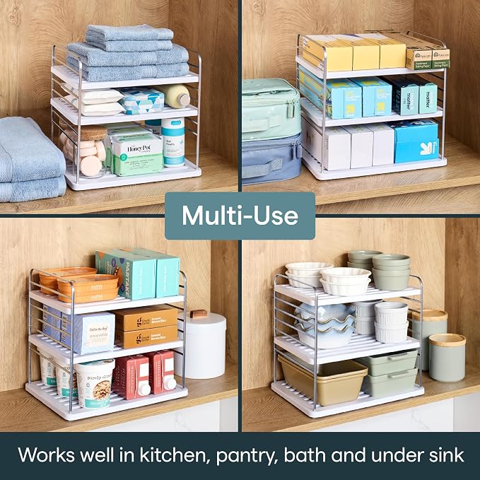 YouCopia UpSpace Cabinet Box Organizer Large, Adjustable Foil Wrap Shelf