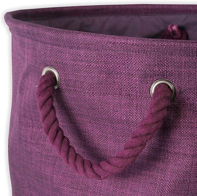 DII Collapsible Variegated Polyester Storage Bin, Medium, Eggplant