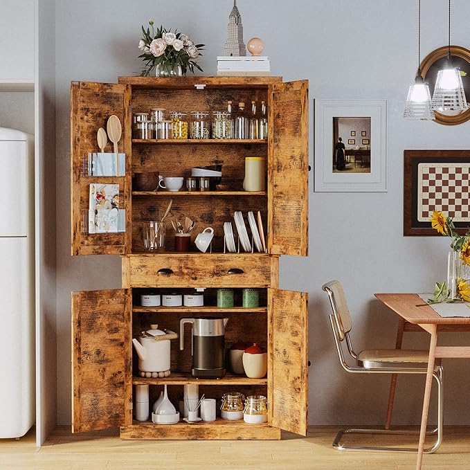 IRONCK Storage Cabinet with Drawers and Doors for Living Room and Entryway | Open Shelves, Adjustable shelves, Organized essentials